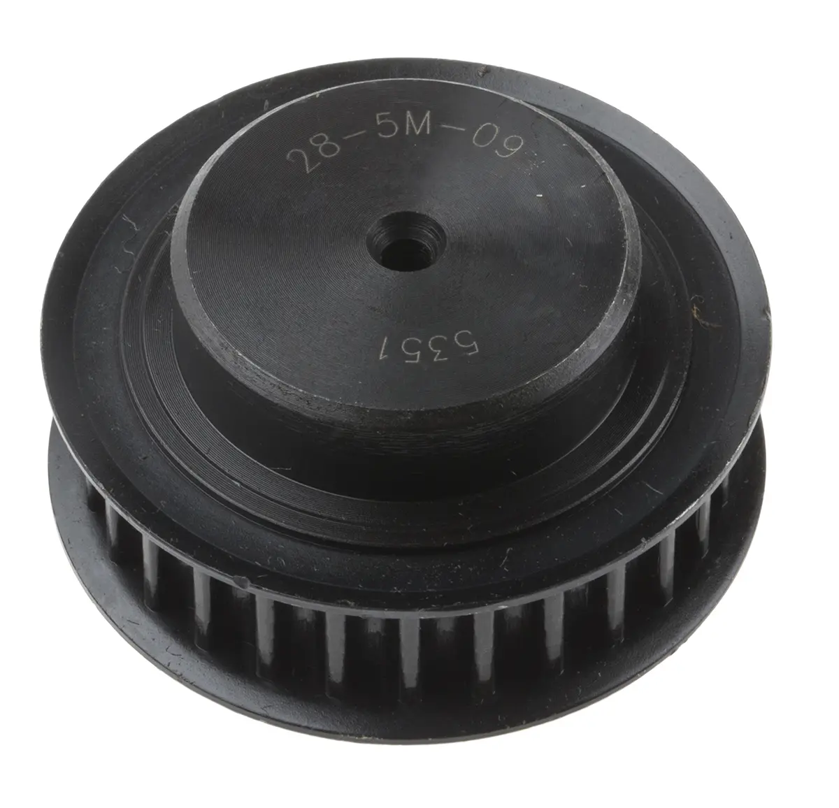 Produktfoto 1 von RS PRO Stahl Zahnriemenscheibe 9 mm, 28 Zähne / Teilung 5 mm, Bohrung 6 mm