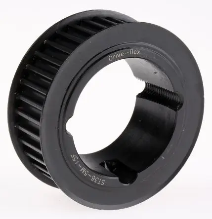 Produktfoto 1 von RS PRO Stahl Zahnriemenscheibe 22 mm, 36 Zähne / Teilung 5 mm, Bohrung 28 mm