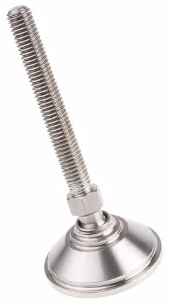 Produktfoto 1 von Nu-Tech Engineering Verstellbarer Fuß M8 bis 450 kg x 60 mm, bis 10° neigbar Edelstahl, Ø 38 mm x 85 mm