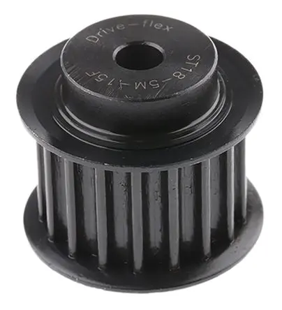 Produktfoto 1 von RS PRO Stahl Zahnriemenscheibe 15 mm, 18 Zähne / Teilung 5 mm, Bohrung 6 mm