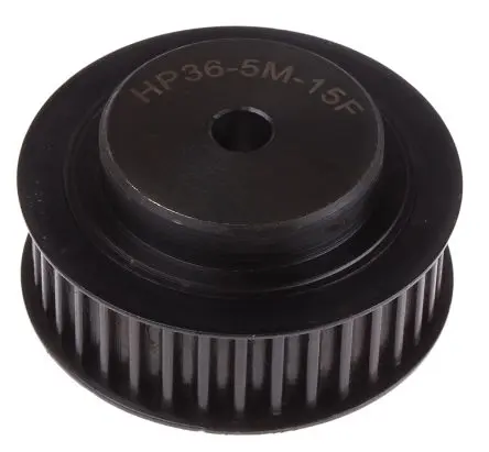 Produktfoto 1 von RS PRO Stahl Zahnriemenscheibe 15 mm, 36 Zähne / Teilung 5 mm, Bohrung 8 mm