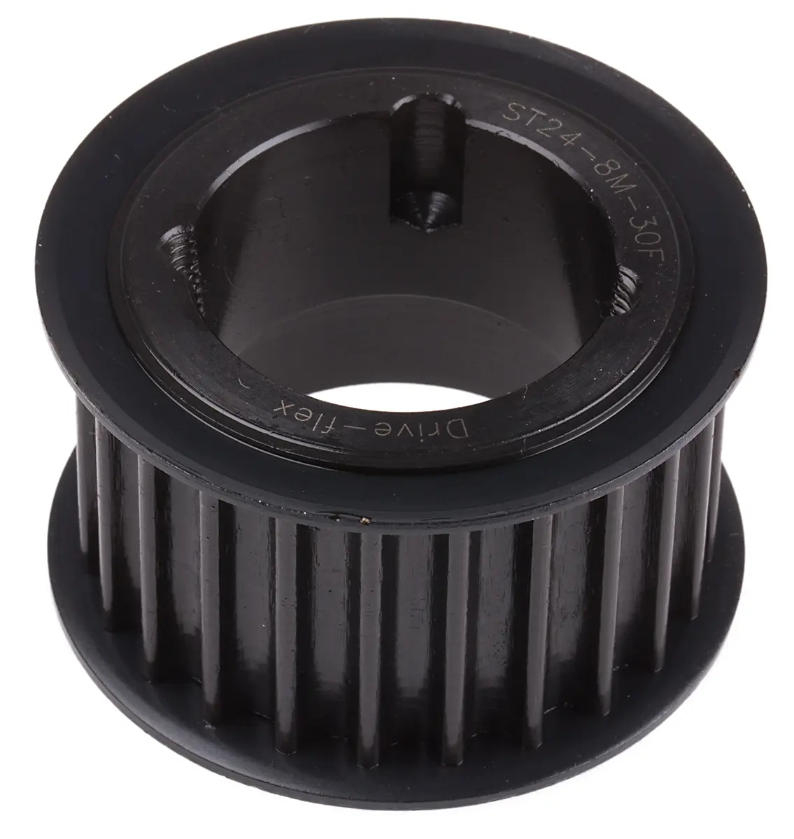 Produktfoto 1 von RS PRO Stahl Zahnriemenscheibe 38 mm, 24 Zähne / Teilung 8 mm, Bohrung 28 mm