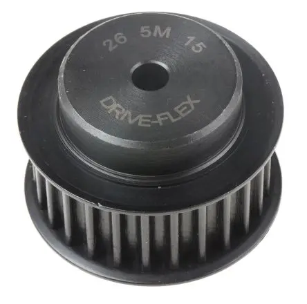 Produktfoto 1 von RS PRO Stahl Zahnriemenscheibe 15 mm, 26 Zähne / Teilung 5 mm, Bohrung 6 mm