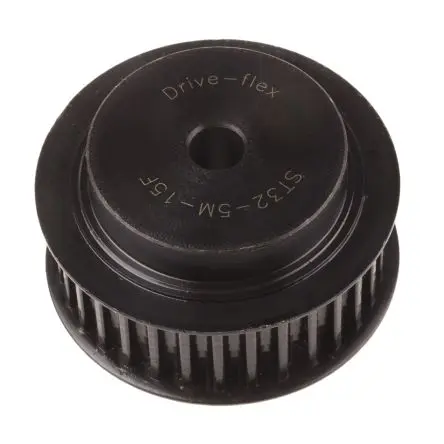 Produktfoto 1 von RS PRO Stahl Zahnriemenscheibe 15 mm, 32 Zähne / Teilung 5 mm, Bohrung 8 mm
