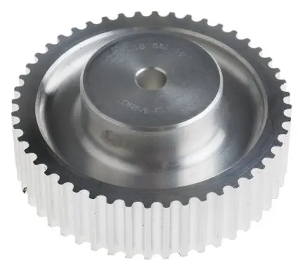 Produktfoto 1 von RS PRO Aluminium Zahnriemenscheibe 15 mm, 48 Zähne / Teilung 5 mm, Bohrung 8 mm