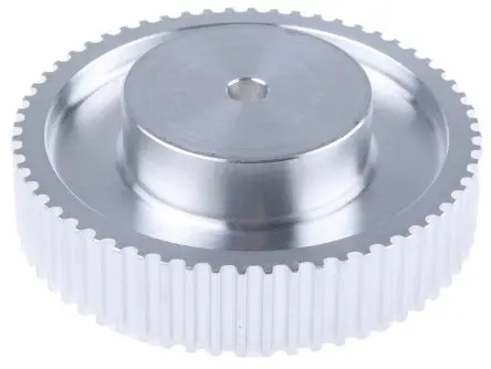 Produktfoto 1 von RS PRO Aluminium Zahnriemenscheibe 15 mm, 60 Zähne / Teilung 5 mm, Bohrung 8 mm