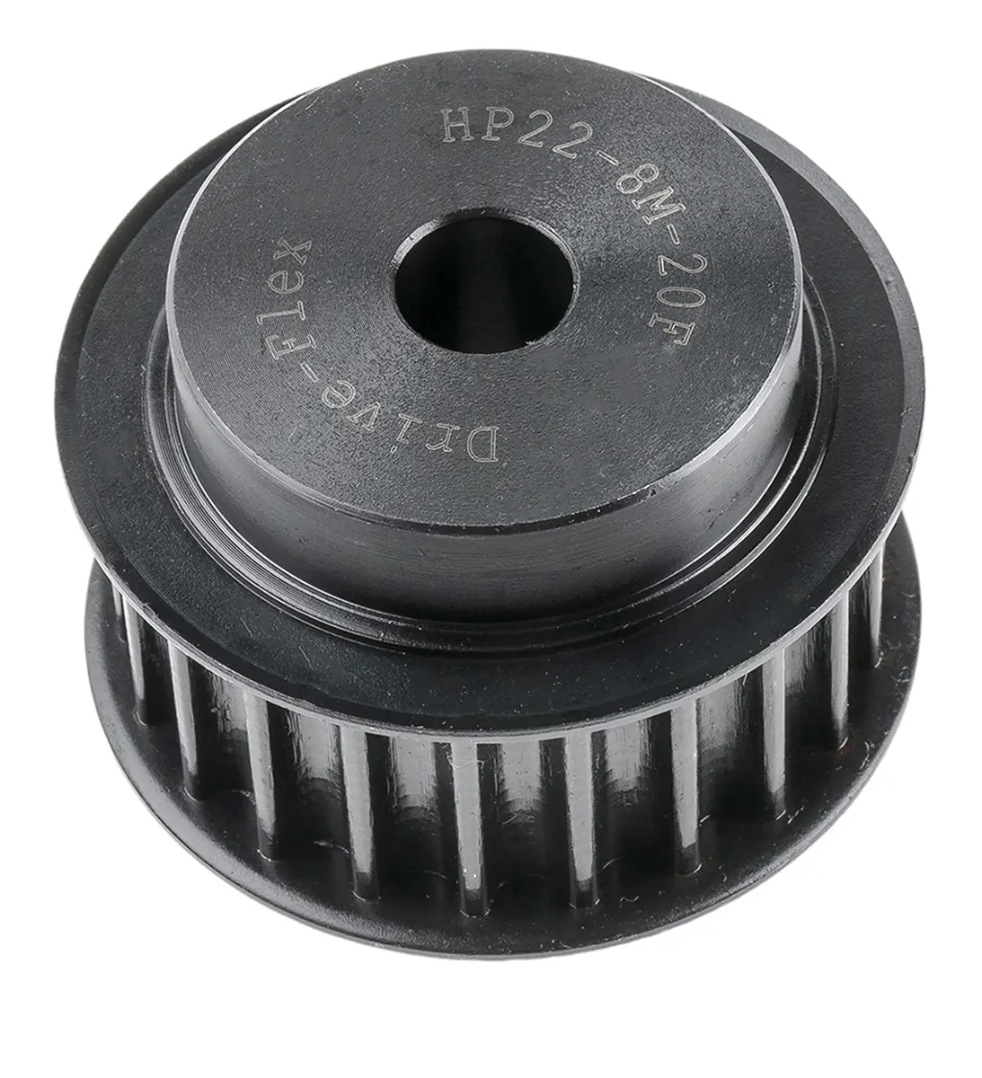 Produktfoto 1 von RS PRO Stahl Zahnriemenscheibe 20 mm, 22 Zähne / Teilung 8 mm, Bohrung 12 mm