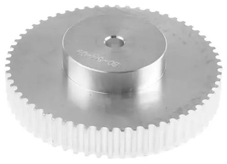 Produktfoto 1 von RS PRO Aluminium Zahnriemenscheibe 9 mm, 60 Zähne / Teilung 5 mm, Bohrung 8 mm