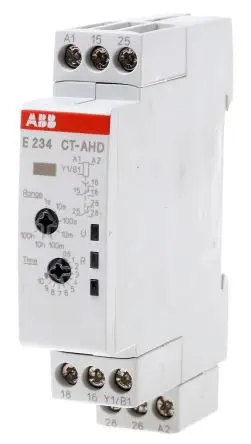 Produktfoto 1 von ABB 1SVR Zeitrelais, DIN-Hutschiene 48 V dc 24V ac, 240 V ac, 0.05 s to 100 h, 2 Kont. 1, 2-poliger Umschalter