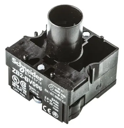 Produktfoto 1 von Schneider Electric ZB2BV006 Kontakt- und Leuchtblock Anzeigenblock 400V