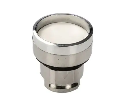 Produktfoto 1 von Schneider Electric Harmony XB4 Drucktastenkopf Ø 22 mm, Weiß Federrückstellung Rund Rund Metall, IP66