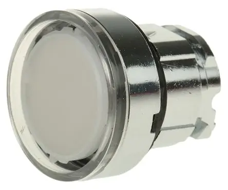 Produktfoto 1 von Schneider Electric Harmony XB4 Drucktastenkopf Ø 22 mm, Weiß Federrückstellung Rund Rund Metall, IP66