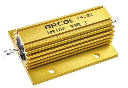Arcol HS100 Aluminium Widerstand zur Chassismontage 33 Ω ±5 % / 100 W, Aluminium Axial → 200 °C