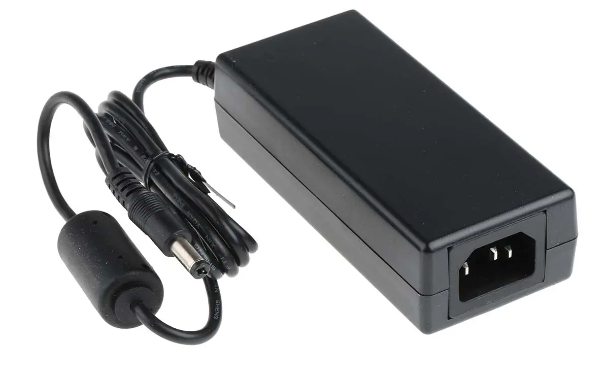 Produktfoto 1 von RS PRO Steckernetzteil 60W, 127 → 370 V dc, 90 → 264V ac, 12V dc / 5A, IEC 320-C14 Anschluss