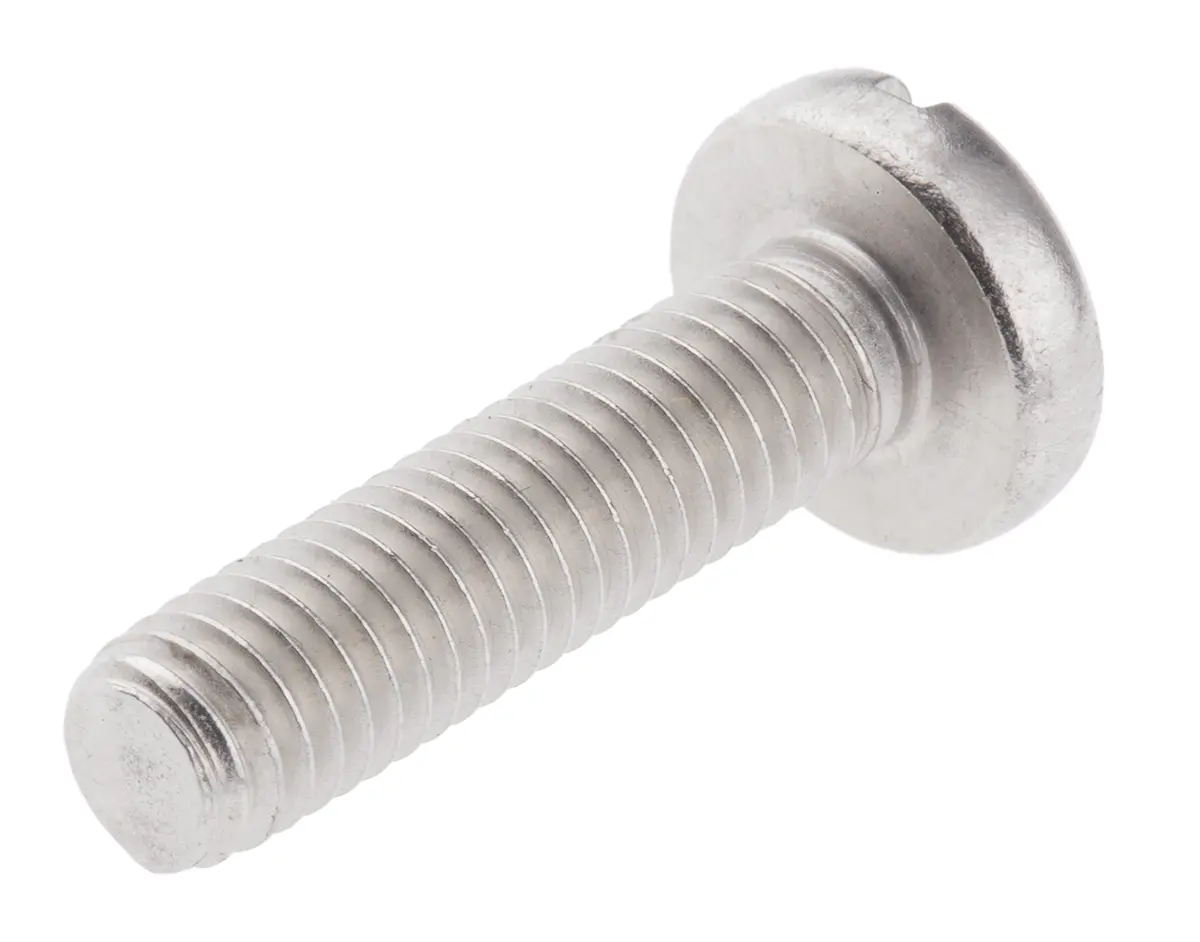 Produktfoto 1 von RS PRO Linsenkopf Schlitz Schrauben A4, M5 x 20.0mm Edelstahl