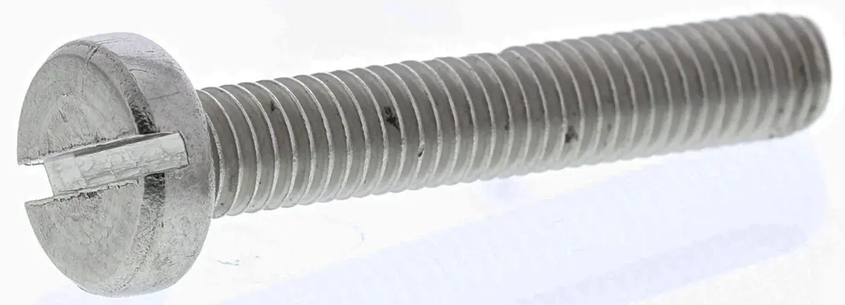 Produktfoto 1 von RS PRO Linsenkopf Schlitz Schrauben A4, M5 x 30.0mm Edelstahl