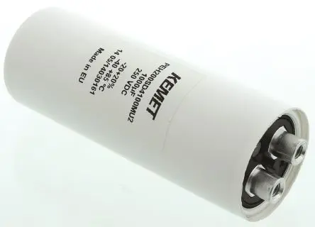 KEMET PEH200 Schraubanschlussklemme Kondensator 1000 μF ±20 % / 250V dc, Ø 36.6 mm x 97.5 mm x 97.5 mm, 85 °C