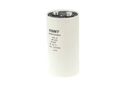 Produktfoto 1 von KEMET PEH200 Schraubanschlussklemme Kondensator 4700 μF ±20 % / 385V dc, Ø 76.6 mm x 149.2 mm x 149.2 mm, 85 °C