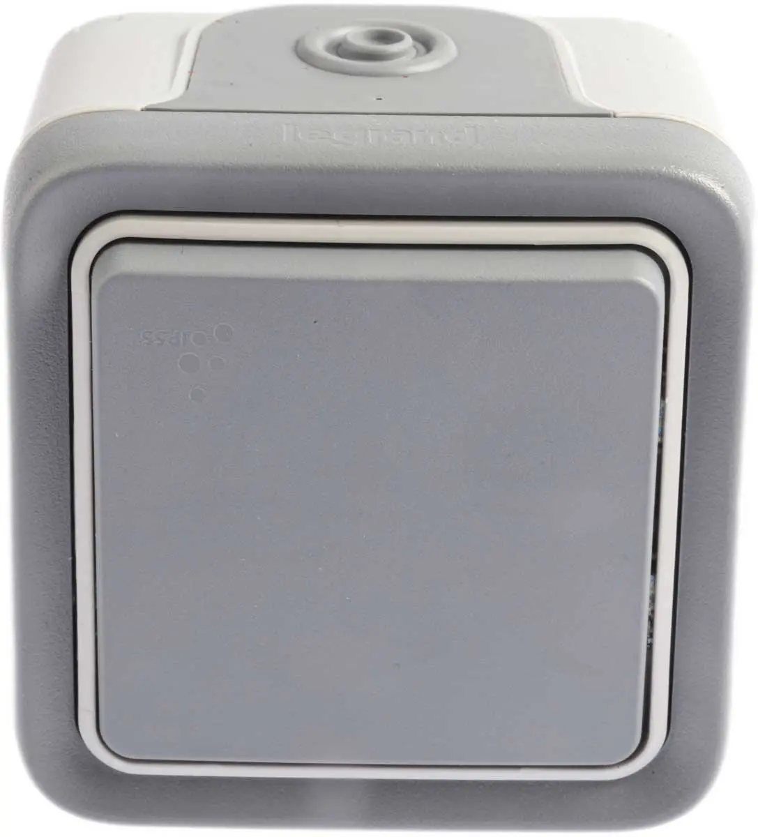 Produktfoto 1 von Legrand Plexo Lichtschalter, 2 Wege Grau IP55 10 A, Styrol-Ethylen-Butylen-Styrol, Rahmenklemme, Abdeckplatte: