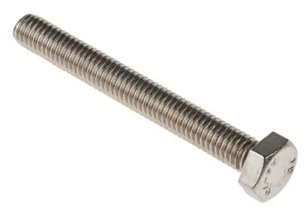 Produktfoto 1 von RS PRO M6 x 50 mm Sechskantschraube, Edelstahl, DIN 933