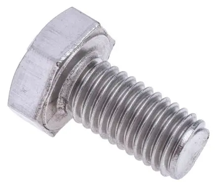 Produktfoto 1 von RS PRO M10 x 20 mm Sechskantschraube, Edelstahl glatt, DIN 933