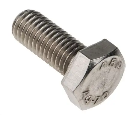 Produktfoto 1 von RS PRO M10 x 25 mm Sechskantschraube, Edelstahl, DIN 933