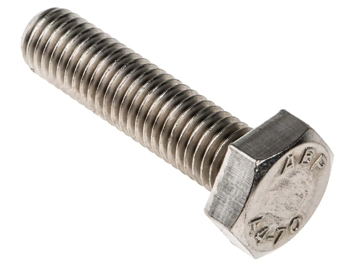 Produktfoto 1 von RS PRO x 40 mm Sechskantschraube, Edelstahl, DIN 933