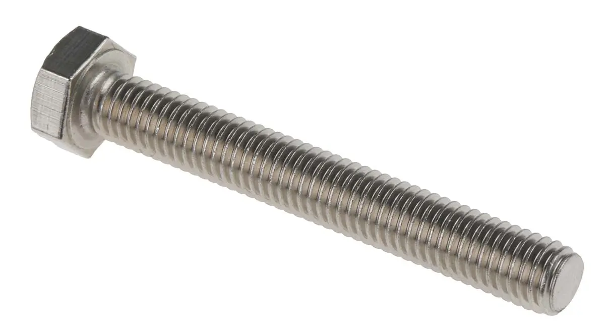 Produktfoto 1 von RS PRO x 60 mm Sechskantschraube, Edelstahl, DIN 933