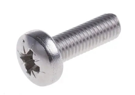 Produktfoto 1 von RS PRO Flachrund Pozidriv Maschinenschraube Edelstahl glatt 16.0 mm M5