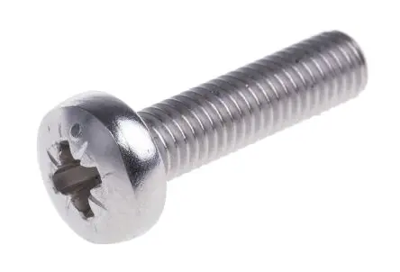 Produktfoto 1 von RS PRO Flachrund Pozidriv Maschinenschraube Edelstahl glatt 20.0 mm M5