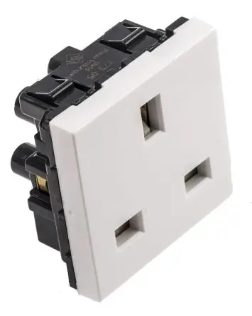 Produktfoto 1 von Legrand Mosaïc Steckdose Typ G – Britisch 1-fach Innen Polycarbonat Weiß / 13A
