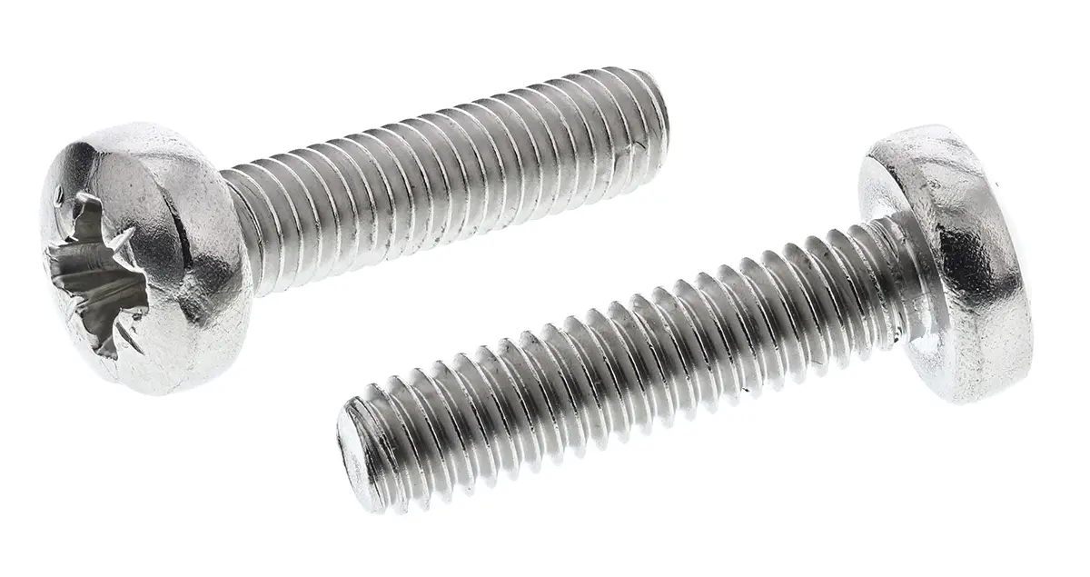 Produktfoto 1 von RS PRO Linsenkopf Pozi Schrauben A4, M6 x 25.0mm Edelstahl