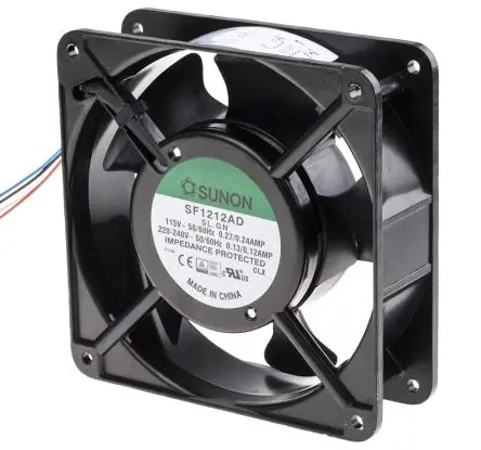 Produktfoto 1 von Sunon SF Axiallüfter, Hülse, 230V ac / 19 W 240 mA, 3100 U/min, 161.4 m³/h 120 mm 120mm 38 mm