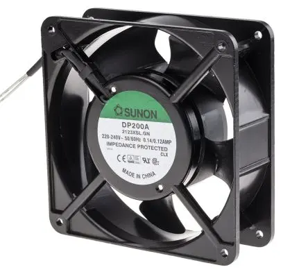 Produktfoto 1 von Sunon DP Axiallüfter, Hülse, 230V ac / 21 W 120 mA, 3100 U/min, 161.4 m³/h 120 mm 120mm 38 mm
