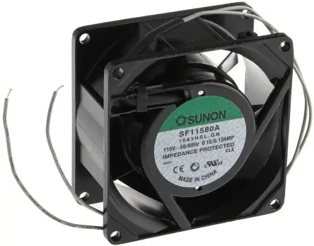 Produktfoto 1 von Sunon SF Axiallüfter, Hülse, 115V ac / 12 W 130 mA, 2750 U/min, 39.1 m³/h 80 mm 80mm 38 mm