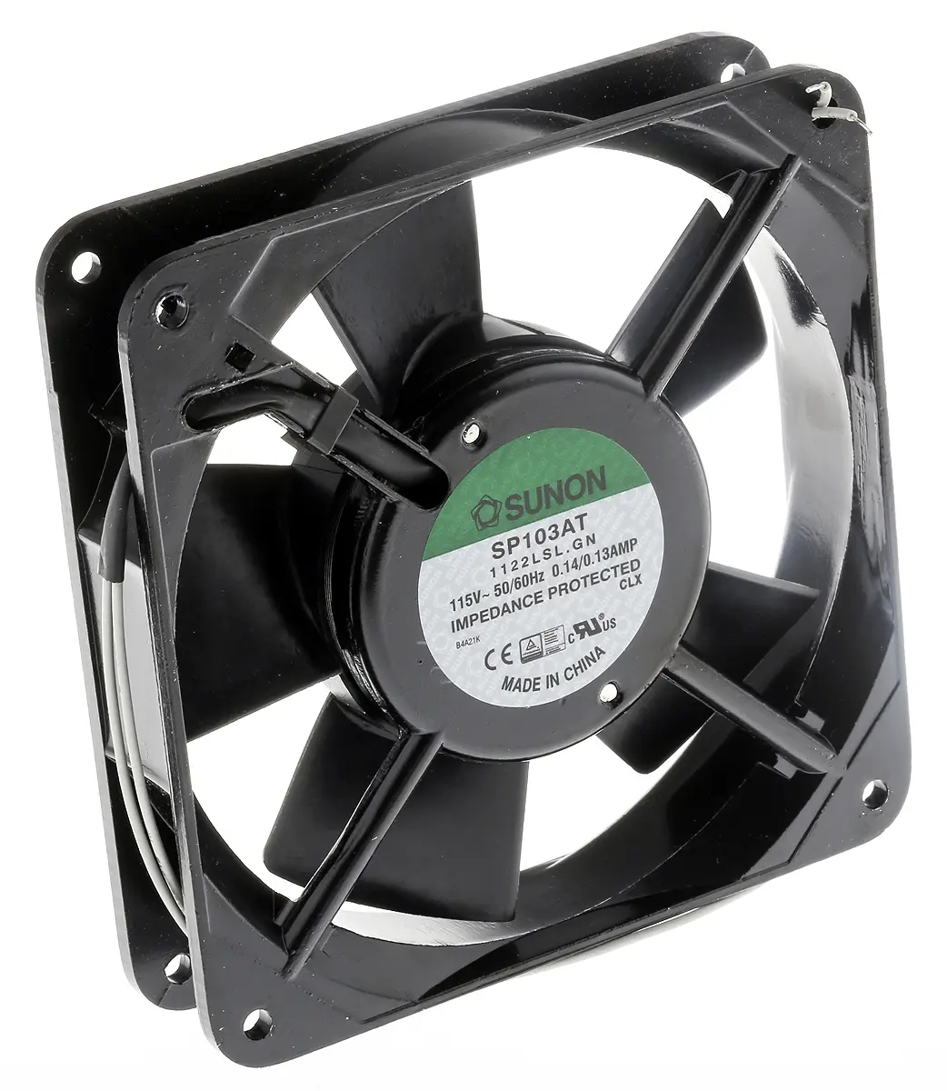 Produktfoto 1 von Sunon SP AC-Axiallüfter, Gleitlager, 115 V ac / 13W, 120 x 120 x 25mm, 1800U/min, 78.2m³/h
