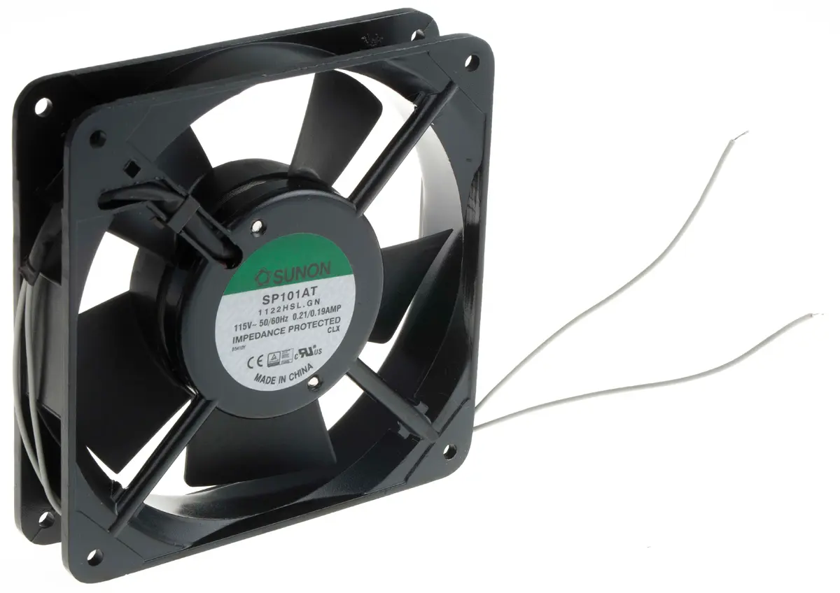 Produktfoto 1 von Sunon SP AC-Axiallüfter, Gleitlager, 115 V ac / 18W, 120 x 120 x 25mm, 2300U/min, 109m³/h