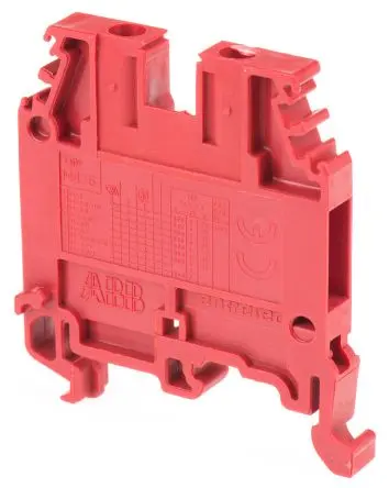 Produktfoto 1 von Entrelec SNA Anschlussklemmenblock DIN-Schiene 1 Rot, 4mm², 1000V ac Schraubbefestigung