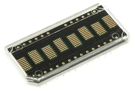 Produktfoto 1 von Broadcom HDSP-210x LED-Anzeige Punktmatrix 8 Zeichen, Grün 574nm 7.5mcd Zeichenbreite 2.7 mm Zeichenhöhe 4.8 mm