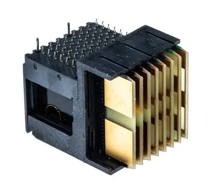 Produktfoto 1 von TE Connectivity MULTIGIG RT 2, 1.8 mm Backplane-Steckverbinder VITA 46 Links, 56-polig Stecker, 7-reihig, gewinkelt,