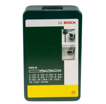Produktfoto 1 von Bosch HSS Drehung Satz 1 mm → 13 mm, 25-teilig für Metall