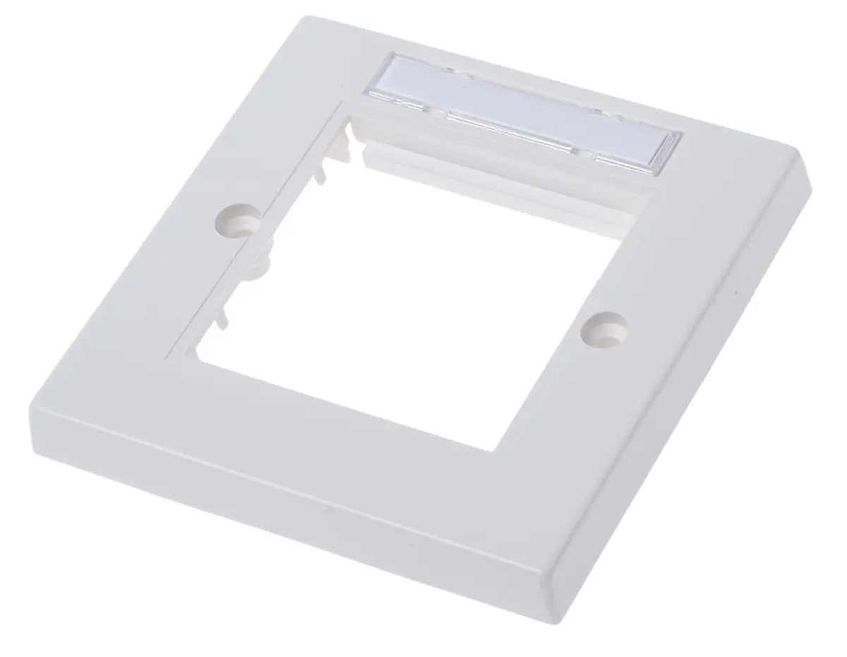 Produktfoto 1 von Molex Premise Networks Euromod Lichtschalterabdeckung Weiß 1 Ausbrüche H. 55 mm B. 50 mm