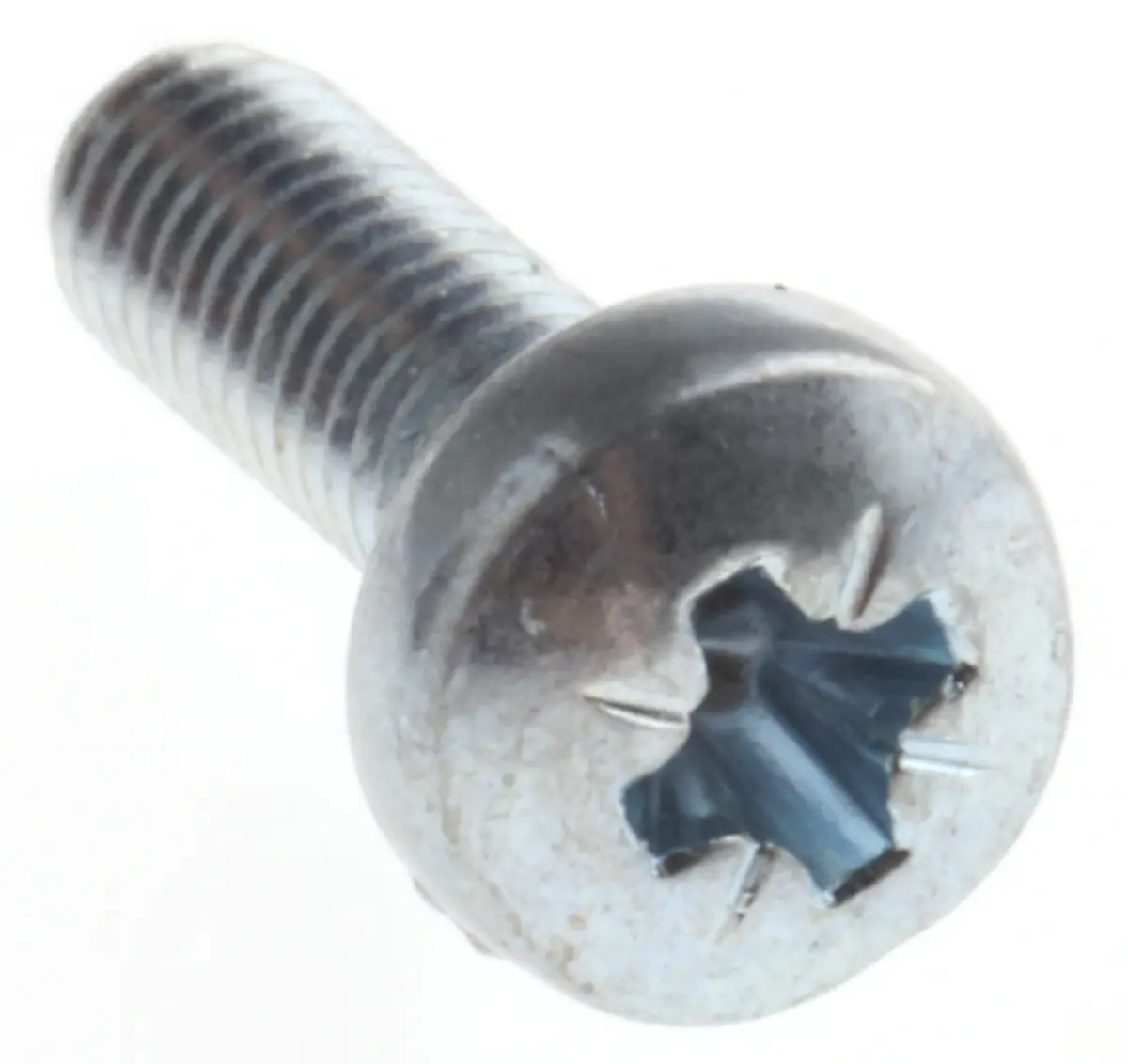 Produktfoto 1 von RS PRO Linsenkopf Pozi Schrauben verzinkt, M3 x 10.0mm Stahl