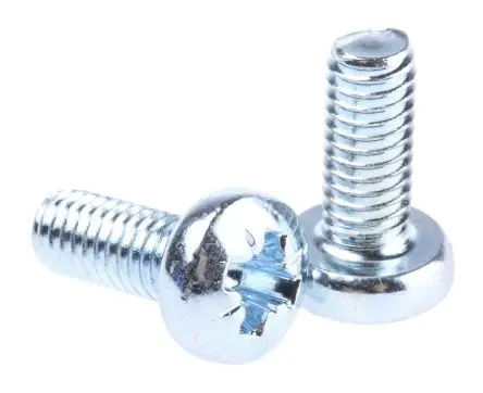 Produktfoto 1 von RS PRO Flachrund Pozidriv Maschinenschraube Stahl Passiviert, verzinkt 10.0 mm M4