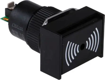 Produktfoto 1 von Omron M2BJ Summer Panel IP40 24V ac/dc 1-Ton 80 dB @ 1m, Schwarz, Ø 16 mm Wechselstrom/Gleichstrom