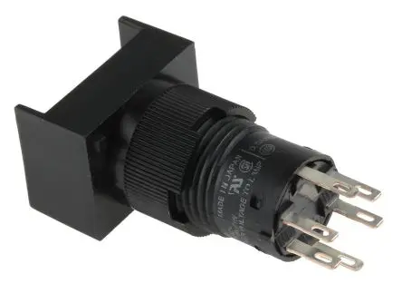 Produktfoto 1 von Omron A3C Druckschalter Grün, Rot, Weiß, Gelb Beleuchtet Tastend Panel Ø 12 mm, SPST / 500mA 30 V dc 24 V ac, IP40