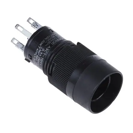 Produktfoto 1 von Omron A3CT Druckschalter Grün, Rot, Weiß, Gelb Beleuchtet Tastend Panel Ø 12 mm, SPST / 500mA 30 V dc 24 V ac, IP40