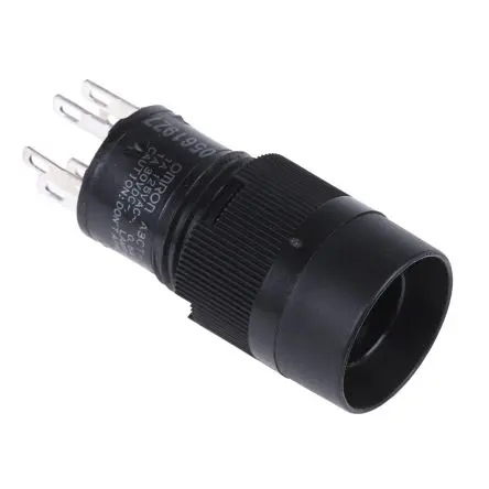 Produktfoto 1 von Omron A3C Druckschalter Grün, Rot, Weiß, Gelb Beleuchtet Rastend Panel Ø 12 mm, SPST / 500mA 30 V dc 24 V ac, IP40