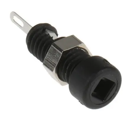 Produktfoto 1 von Hirschmann Test & Measurement 2 mm Buchse Schwarz Buchse für Laborstecker, Kontakt verzinnt, 60V dc 6A Lot