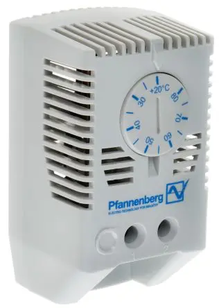 Produktfoto 1 von Pfannenberg FLZ Schaltschrank-Thermostat Nein, 80 °C, -40 °C 120V ac, 240 V ac